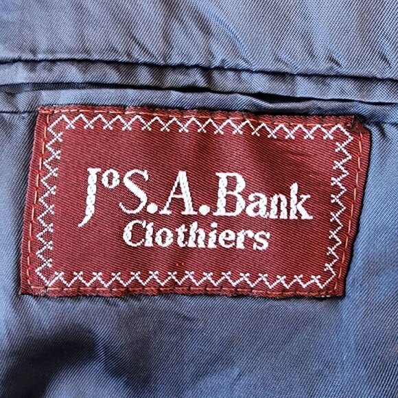 Vintage Jos.A.Bank Clothiers Wool Houndstooth Tweed Blazer Jacket Mens 42 - Picture 6 of 8